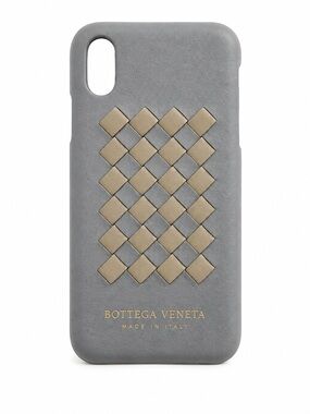 Bottega Veneta Intrecciato Leather iPhone X XS Case Gray